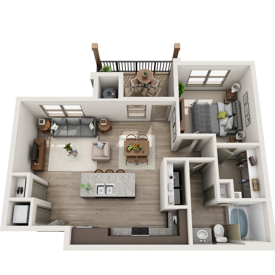 A Collection 02 unit with 1 Bedrooms and 1 Bathrooms with area of 400 sq. ft