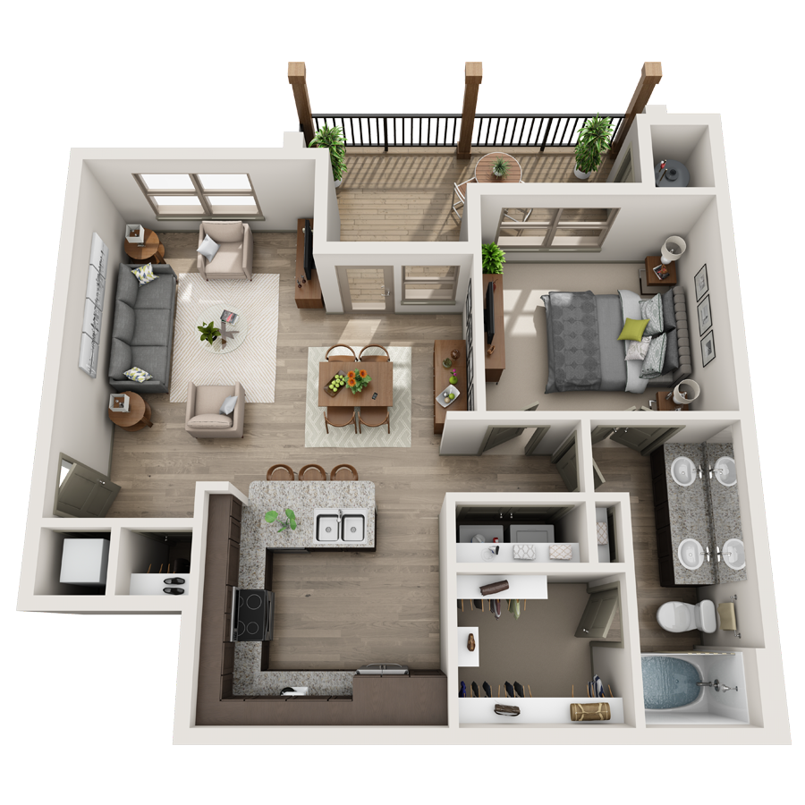 A Collection 03 unit with 2 Bedrooms and 2 Bathrooms with area of 780 sq. ft