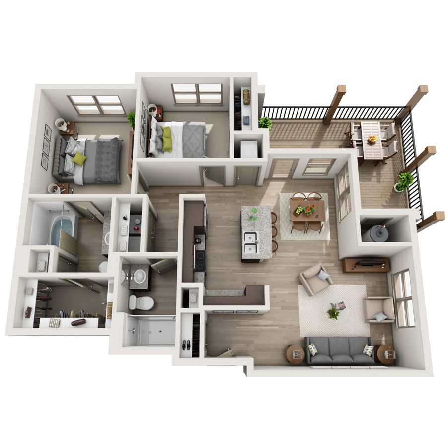 A Collection 05 unit with 1 Bedrooms and 2 Bathrooms with area of 690 sq. ft