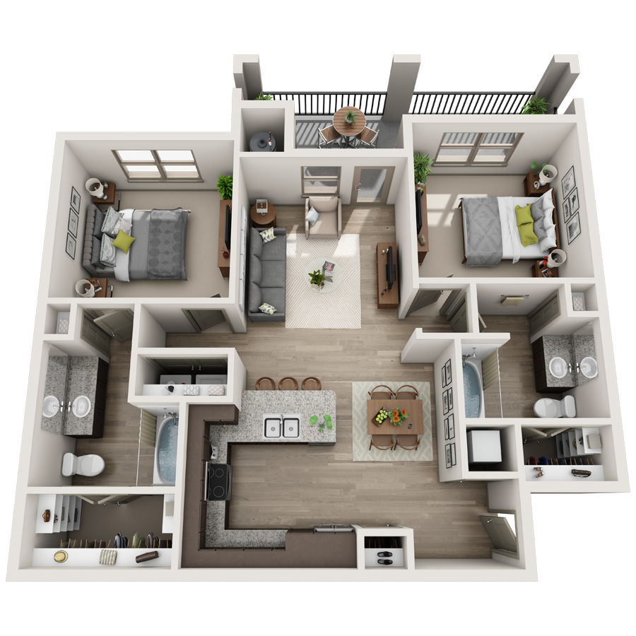A Collection 06 unit with 1 Bedrooms and 1 Bathrooms with area of 676 sq. ft